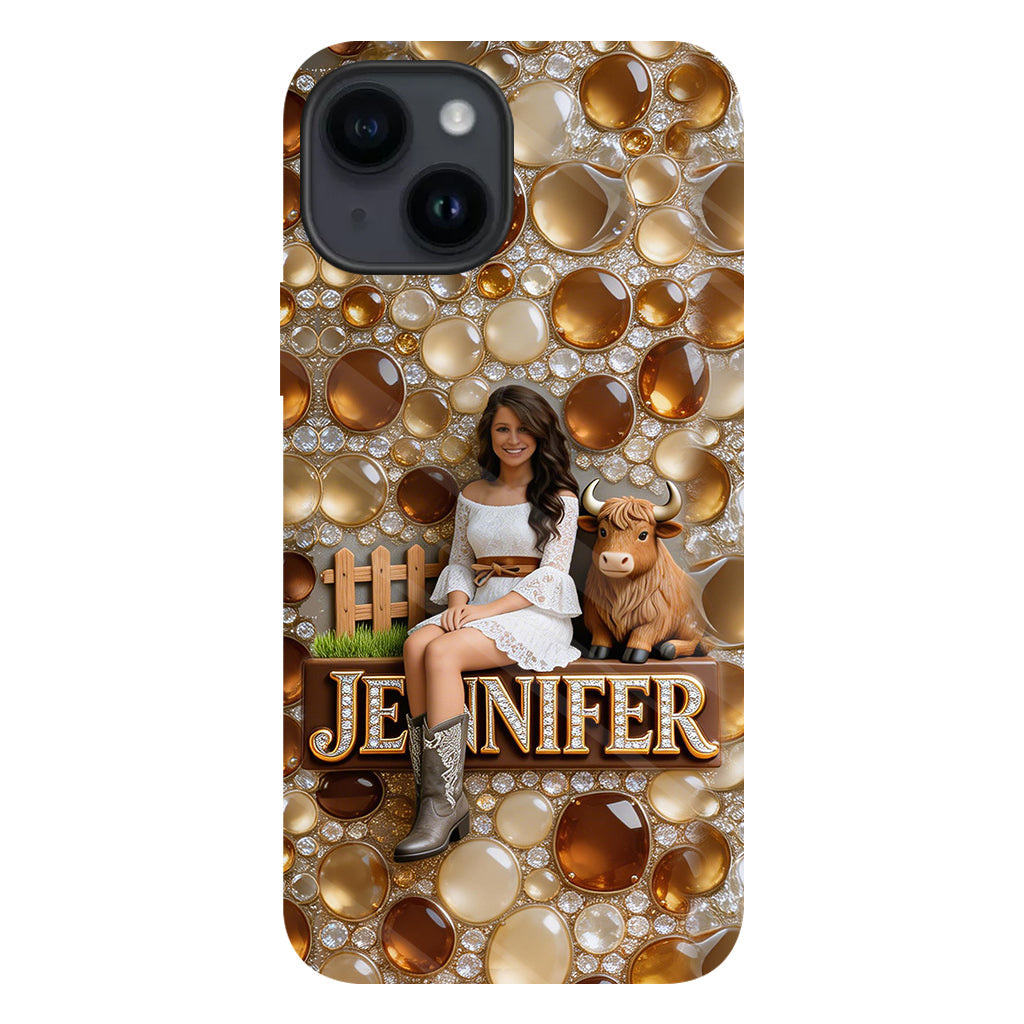 Just A Girl Who Loves Highland Cows - Personalized Highland Cow Full Print Phone Case