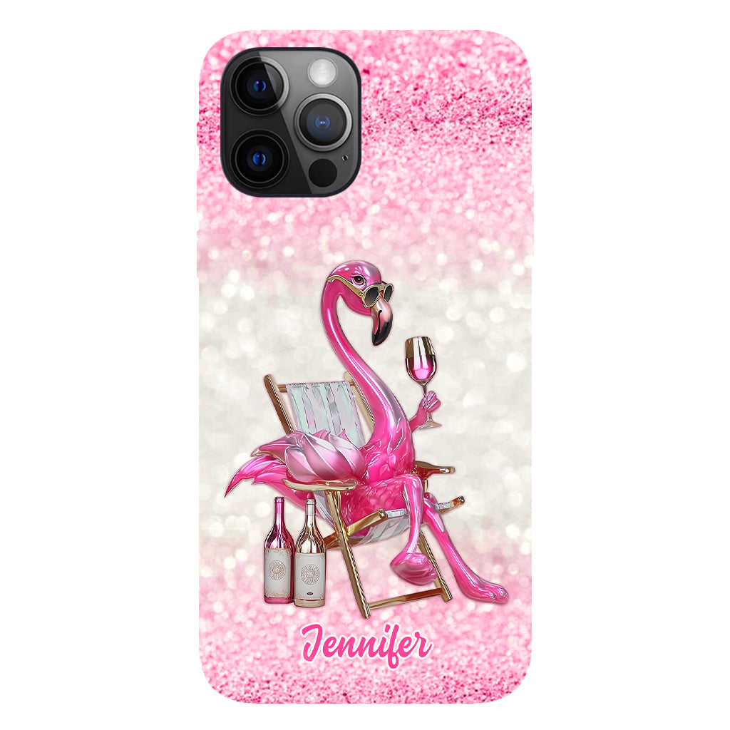 Be a Flamingo In a Flock of Pigeons - Personalized Flamingo Full Print Phone Case
