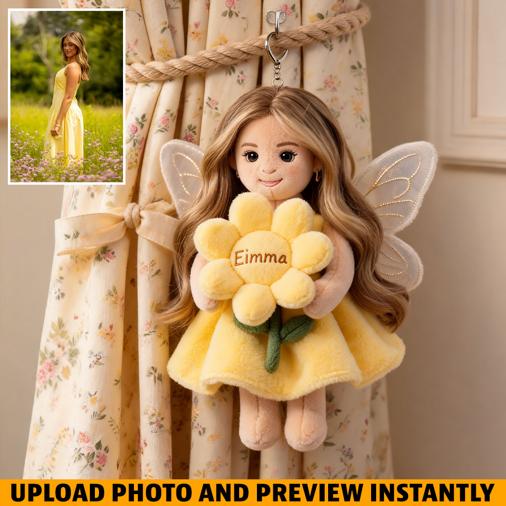 Custom Any Photo Little Fairy - Personalized Self Love Plush Keychain
