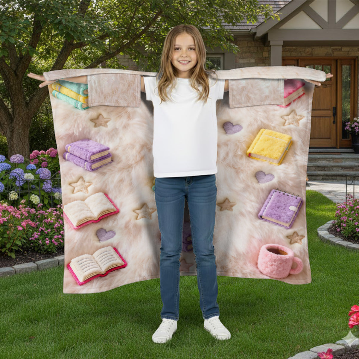 Just A Girl Who Loves Books - Personalized Book Wearable Blanket
