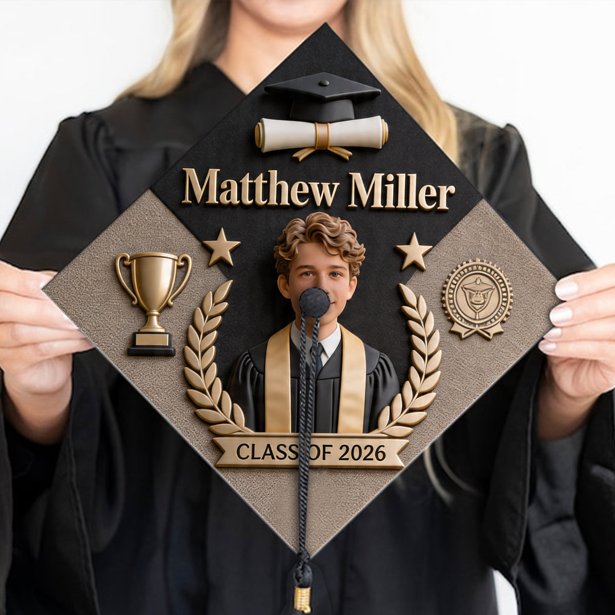 Class Of 2026 - Personalized Graduation Cap Topper
