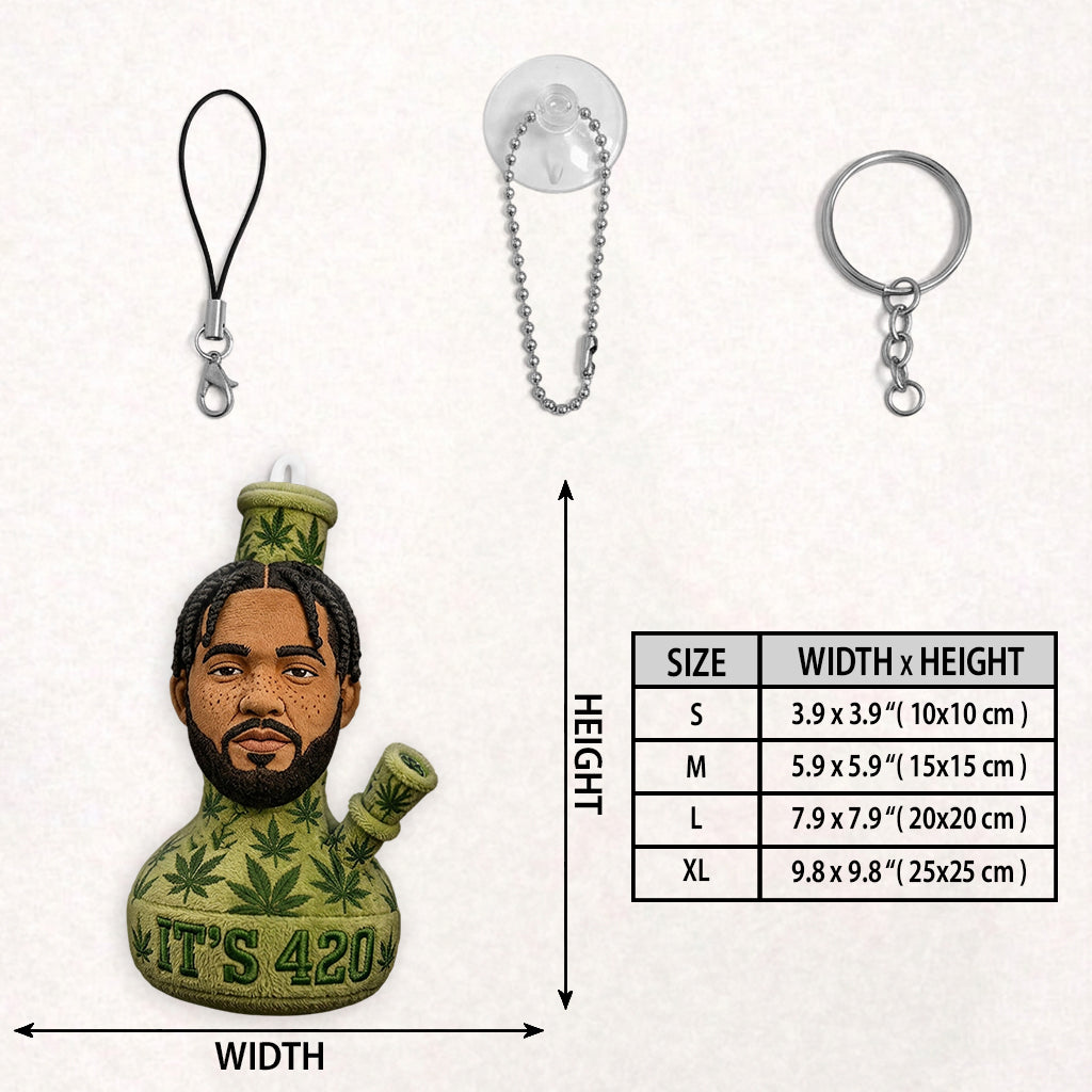 Any Photo Funny 420 Gift - Personalized Weed Plush Keychain