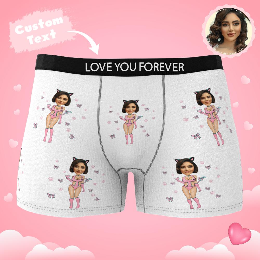 Custom Wife Or Girlfriend Face Boxers AR View - Personalized Couple Men's boxer briefs