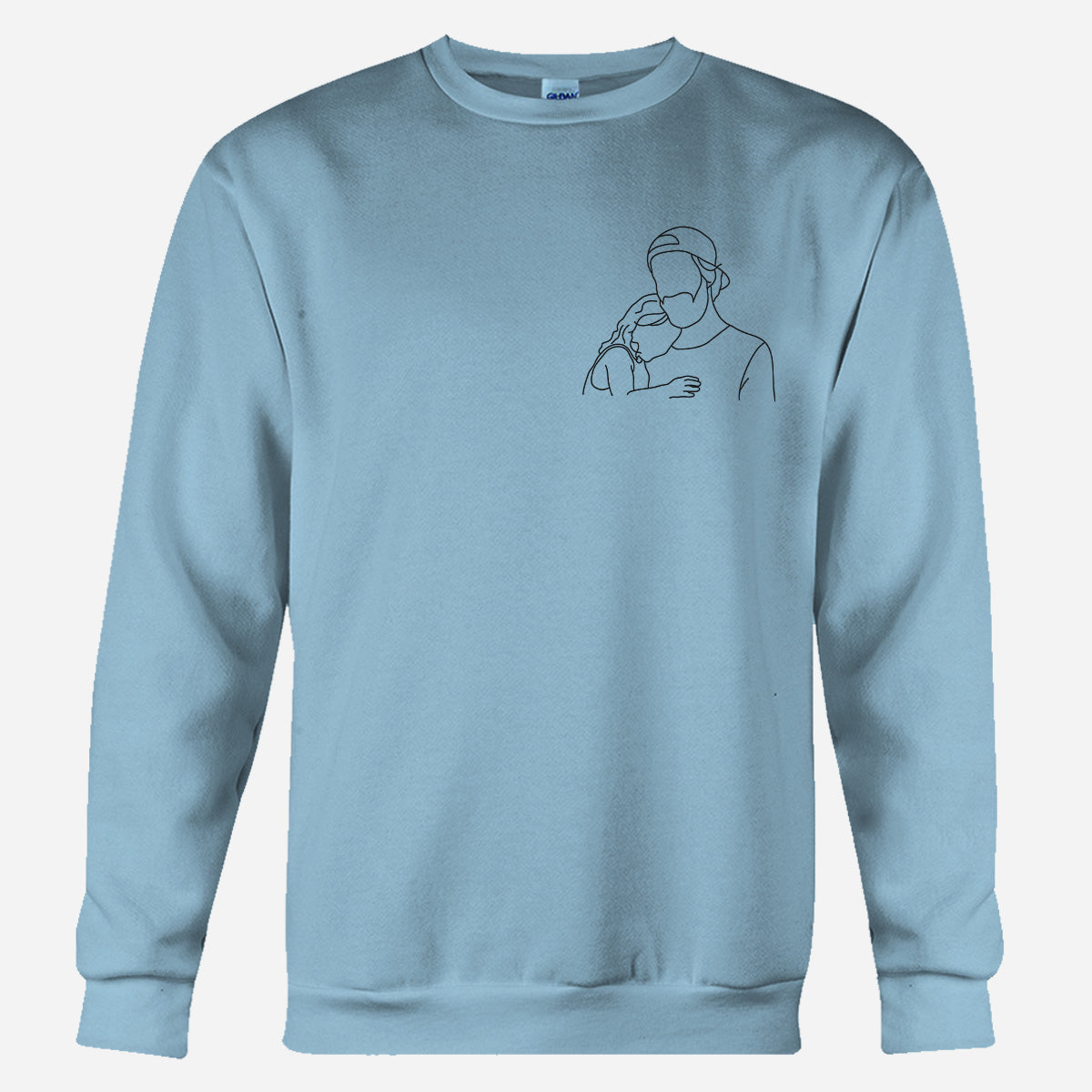 Custom Line Art - Personalized Uncle Embroidered Sweater