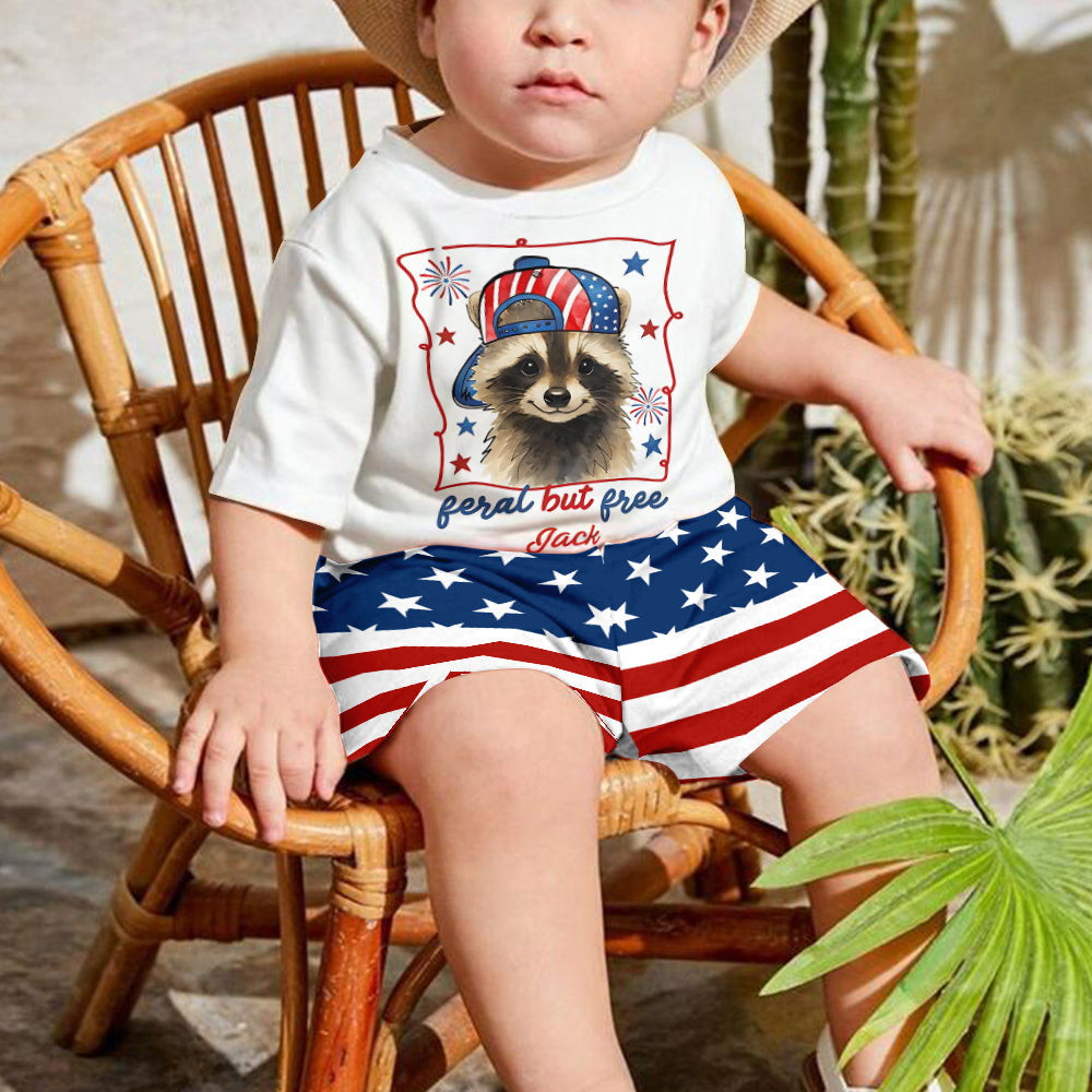Feral But Free - Personalized Kid T-shirt & Shorts