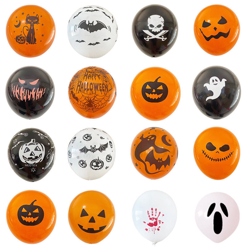 Happy Halloween - 100Pcs Halloween Latex Balloons Set