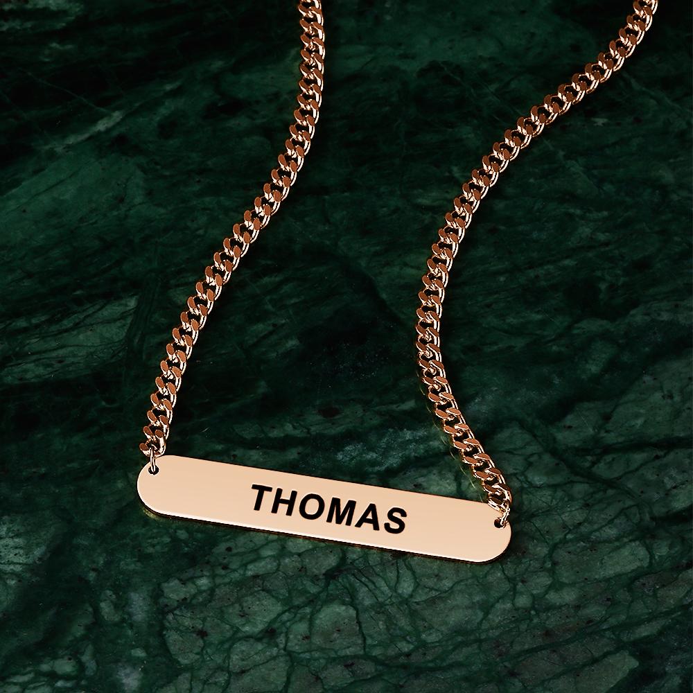 Any Name/ Text/... - Personalized Bar Necklace