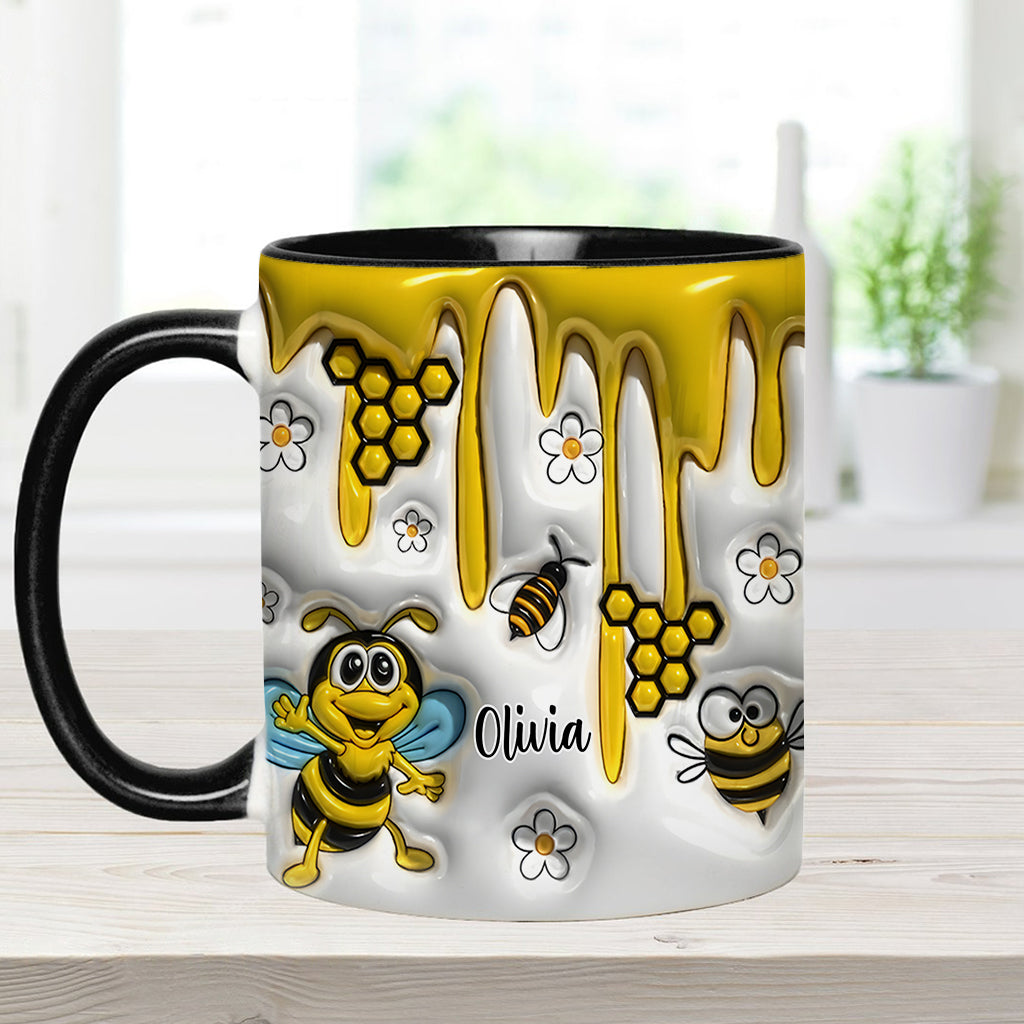 Cute Bees - Personalized Bee Accent Mug