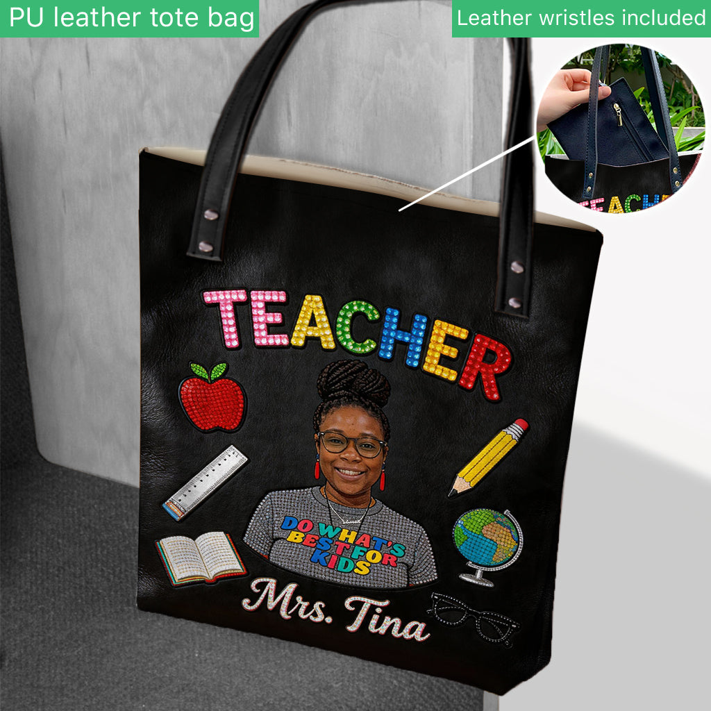 Custom Any Photo Love My Job - Personalized Teacher Tote Bag