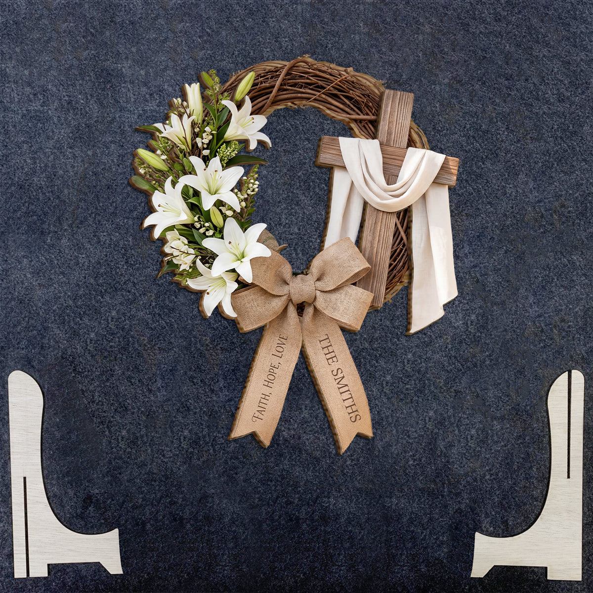 Faith, Hope, Love - Personalized Christian 2 Layered Wood Sign / Wood Plaque