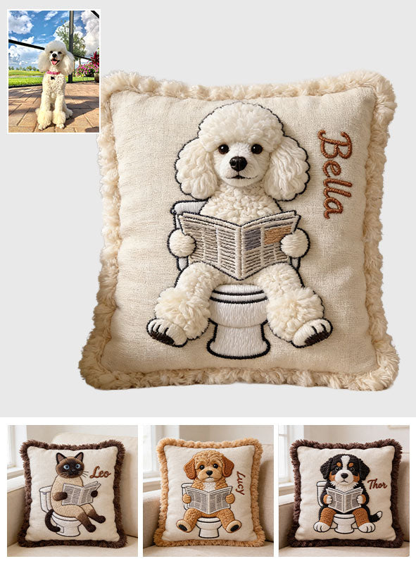 Custom Any Photo Funny Pet - Personalized Dog Throw Pillow