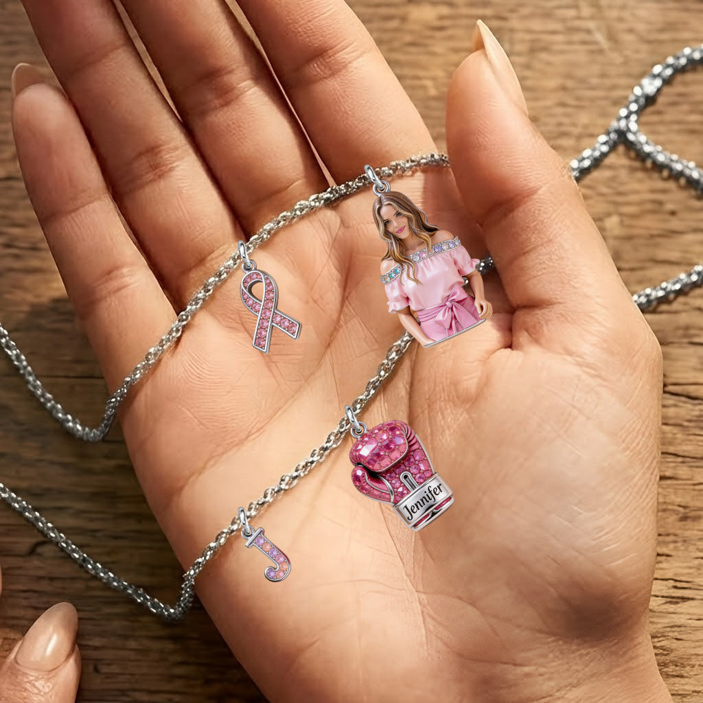 Breast Cancer Survivor - Personalized Breast Cancer Awareness Metal Necklaces With Pendants