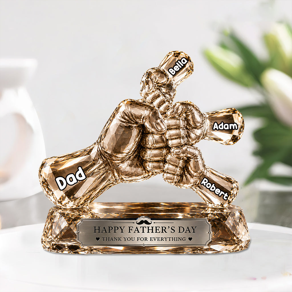 Happy Father's Day - Personalized Father Custom Shaped Acrylic Plaque