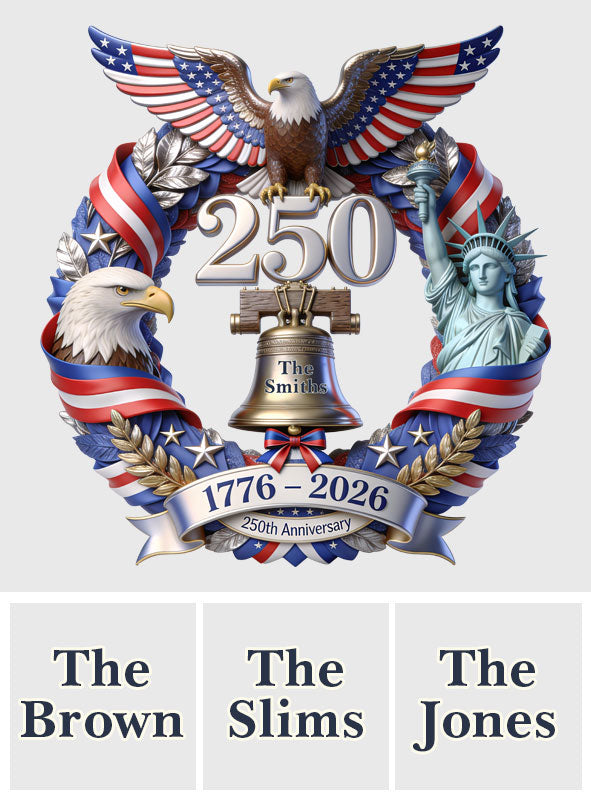 250 Years Of America - Personalized Patriot Custom Shaped Wood Sign