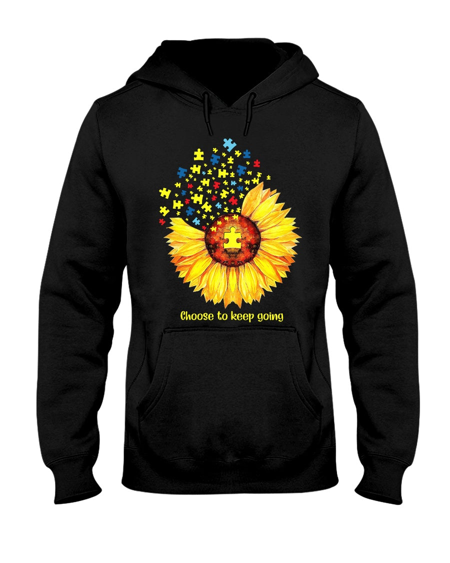Autism Choose To Keep Going - Autism Awareness T-shirt and Hoodie 0921