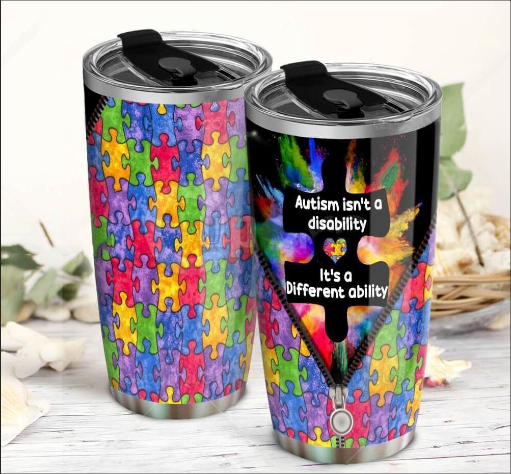 Autism It Not Disability - Autism Awareness Tumbler 0921