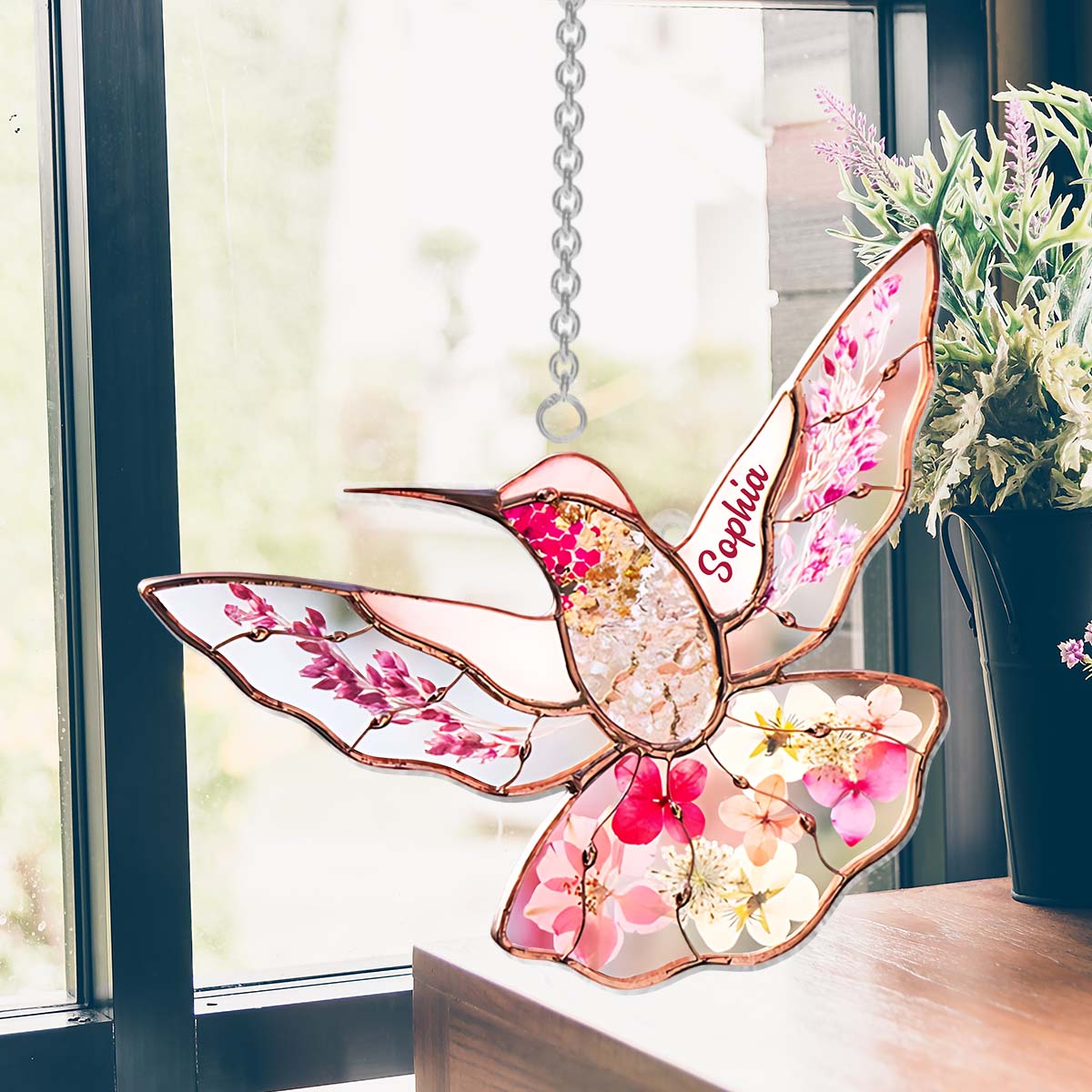 Beautiful Garden - Personalized Gardening Window Hanging Suncatcher Ornament