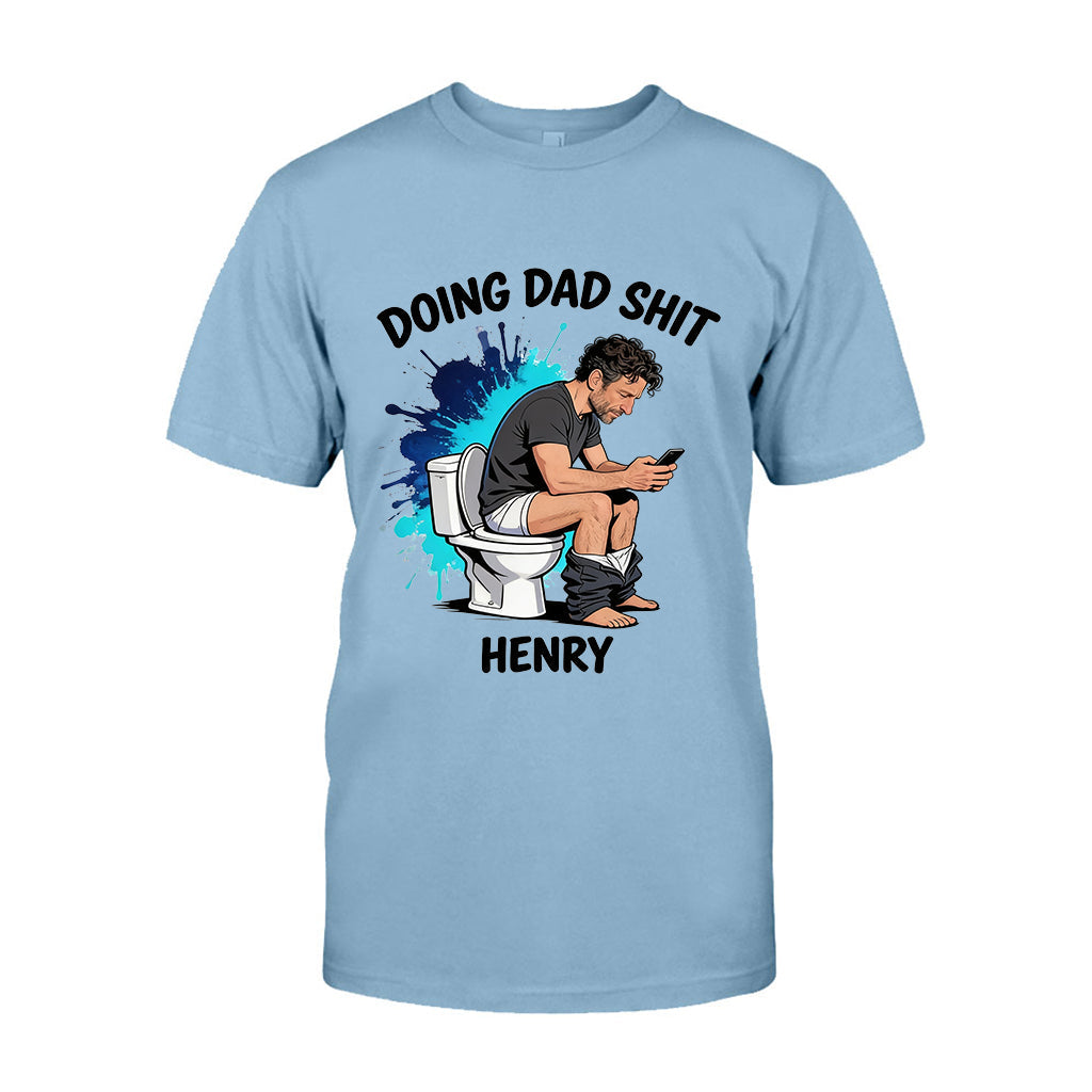 Custom Any Photo Doing Dad Shit - Personalized Father T-shirt And Hoodie