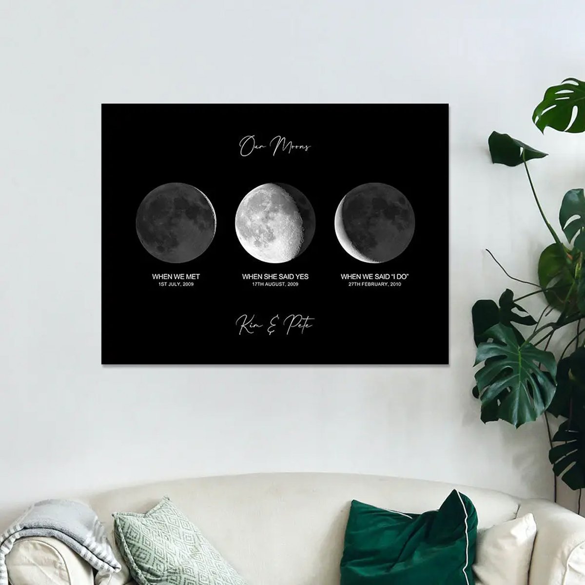 Custom Moon Phase And Message - Personalized Mother Moon Phase Poster