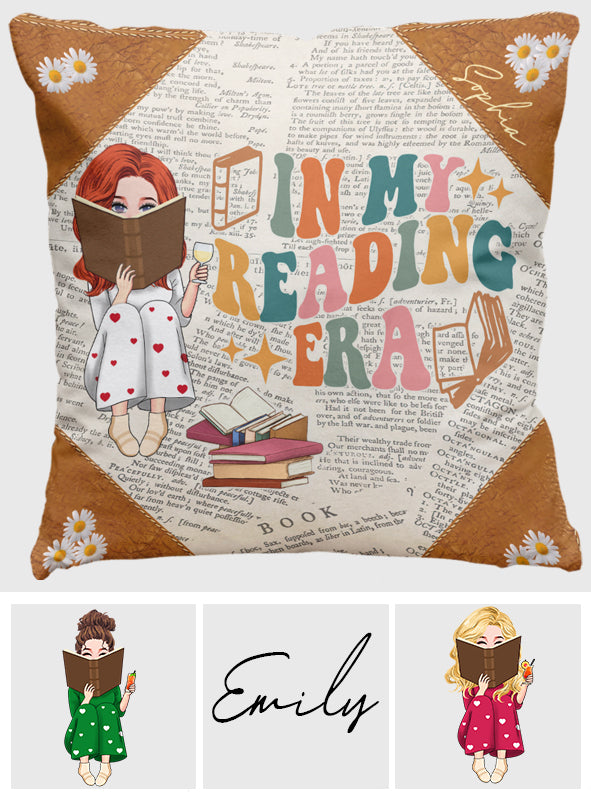 In My Reading Era - Personalized Book Throw Pillow