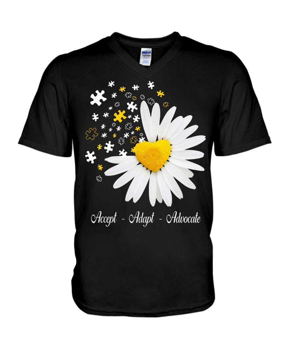 Autism Accept Adapt Advocate - Autism Awareness T-shirt and Hoodie 0921