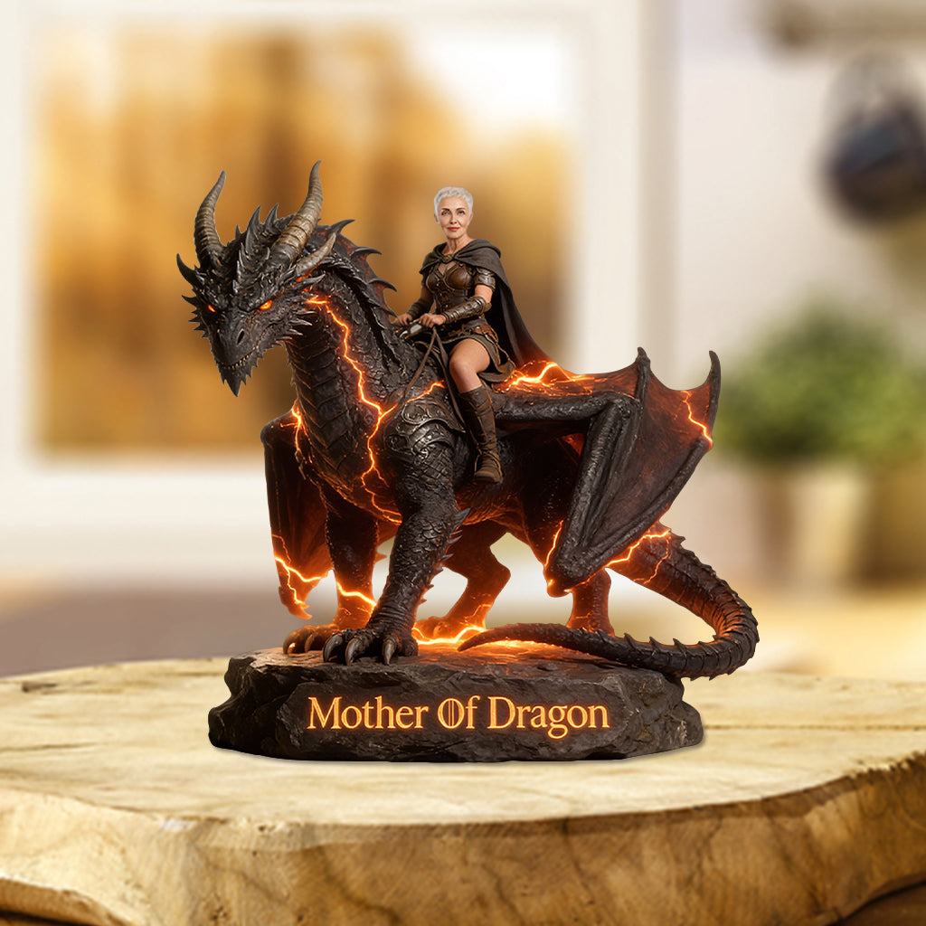 Flying With The Dragon - Personalized Dragon Custom Shaped Acrylic Plaque