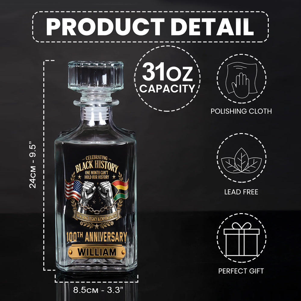 Black History Month - Personalized African American Whiskey Decanter Set