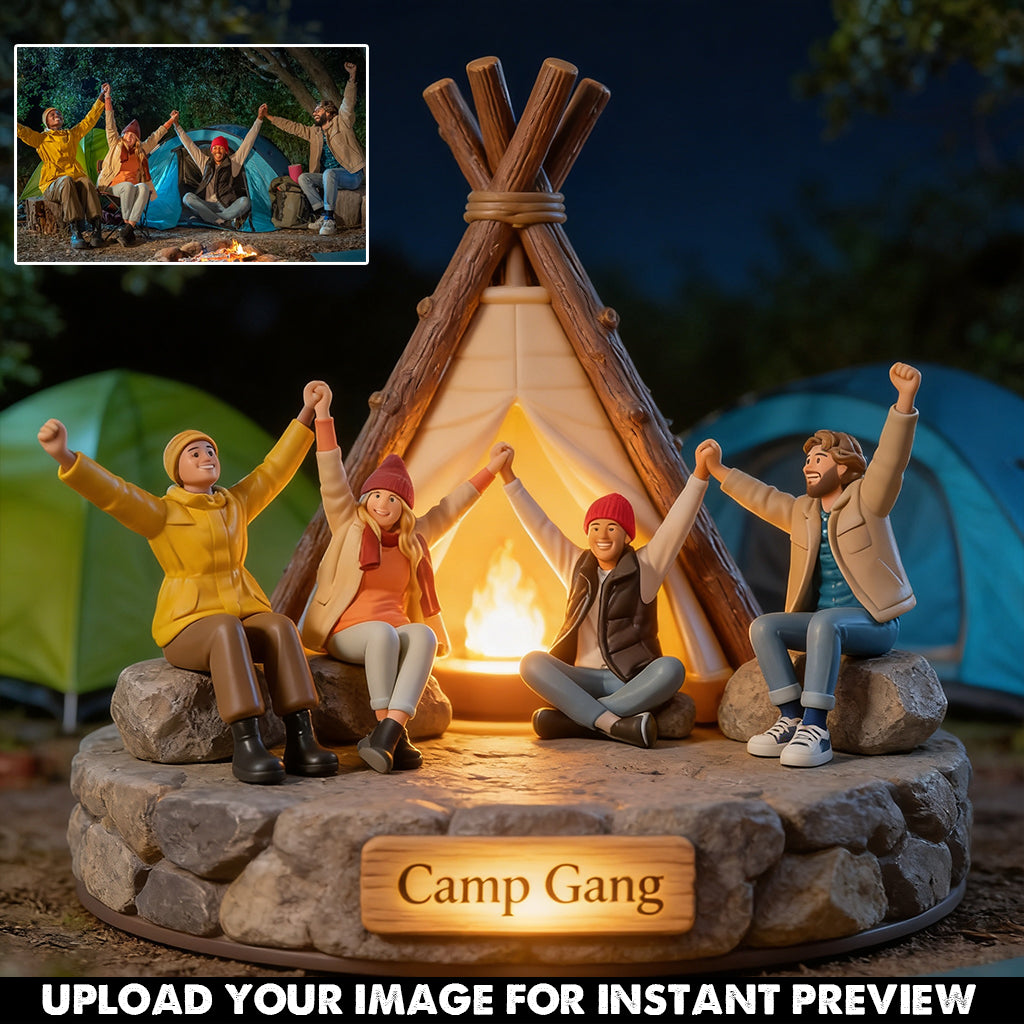 Campsite Lamp - Personalized Camping Solar Acrylic Light