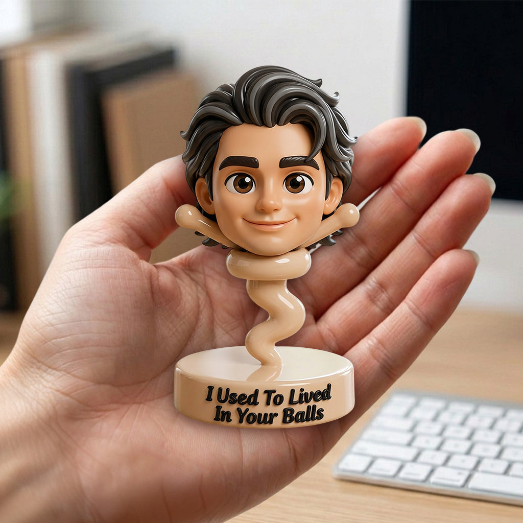 Any Photo Used To Lived In Your Balls Funny Gift For Dad - Personalized Father Premium 3D Figurine