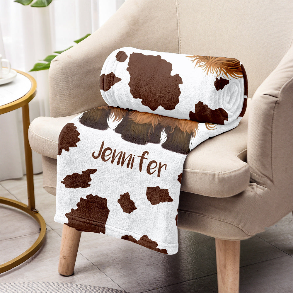 Just A Girl Who Loves Highland Cows - Personalized Blanket