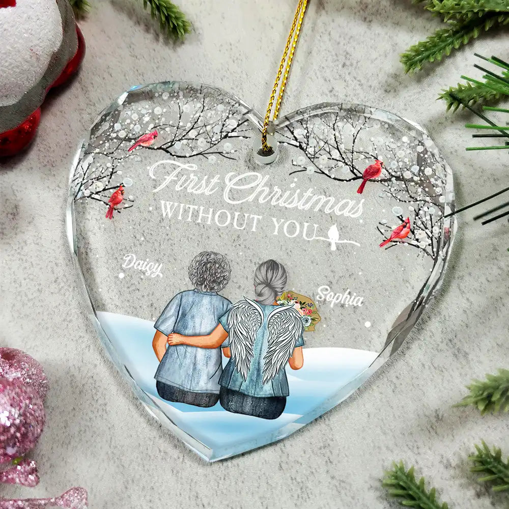 Crystal Heart Ornament keepsake of warm remembrance, thoughtful Christmas memorial gift for loved ones