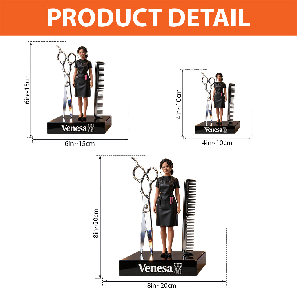 Hairdresser Gift, Hair Stylist Gift - Personalized Hairdresser Custom Shaped Acrylic Plaque