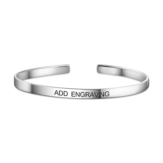 Any Word/ Name/ Text... - Personalized Women's Cuff Bracelet