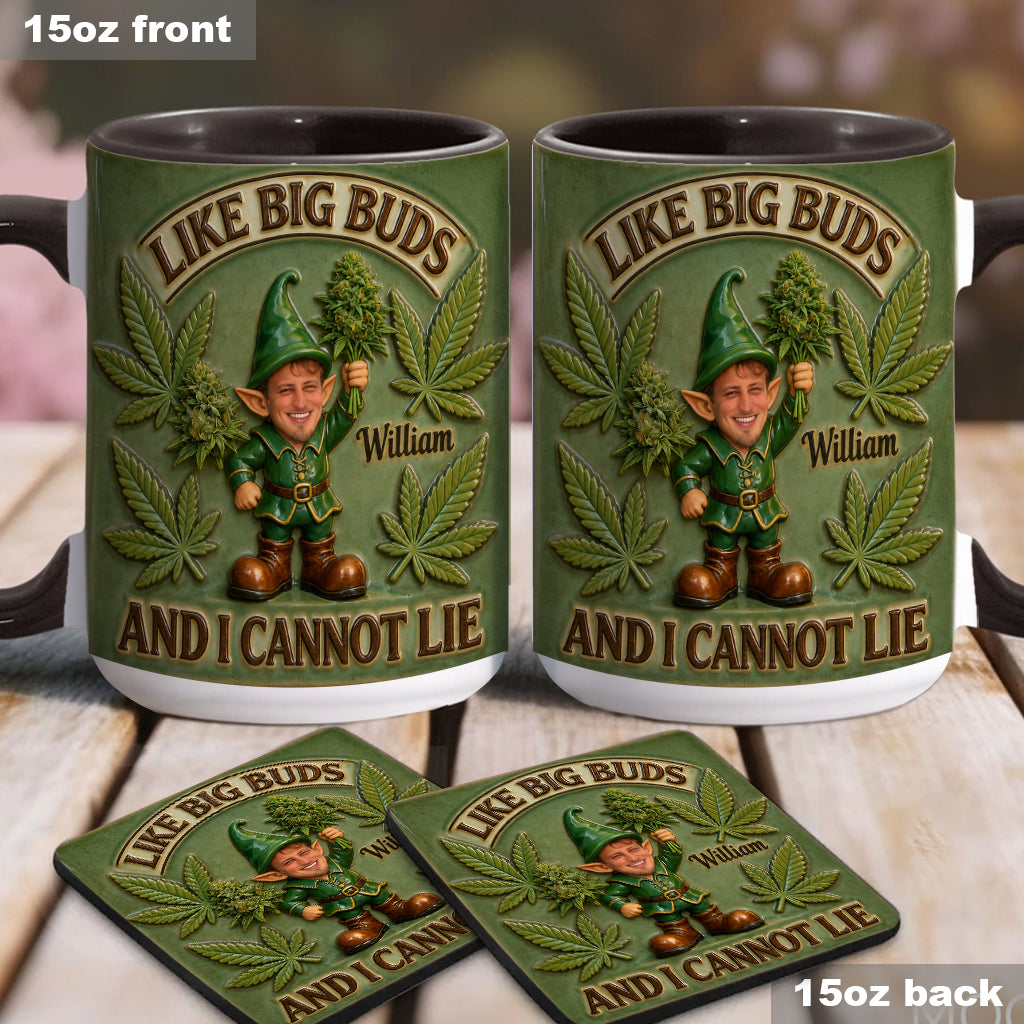 I Like Big Buds - Personalized Weed Accent Mug & Coaster