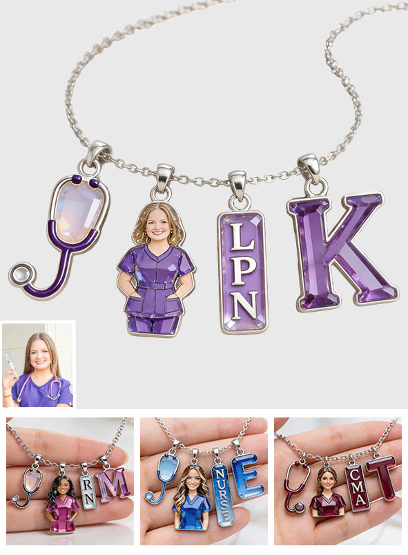 Amazing Nurse - Personalized Nurse Metal Necklaces With Pendants