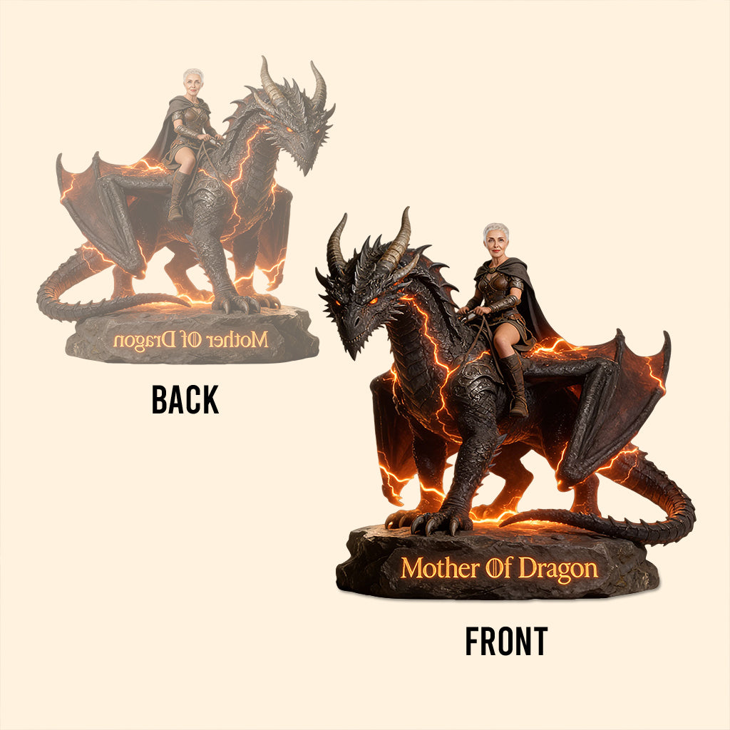 Flying With The Dragon - Personalized Dragon Custom Shaped Acrylic Plaque