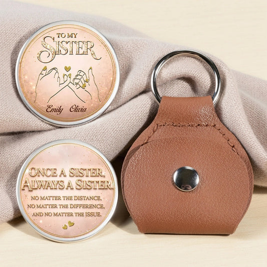 Pocket Hug for Sister, Custom Love Token With 'Once a Sister, Always a Sister' Message, Thoughtful Gift