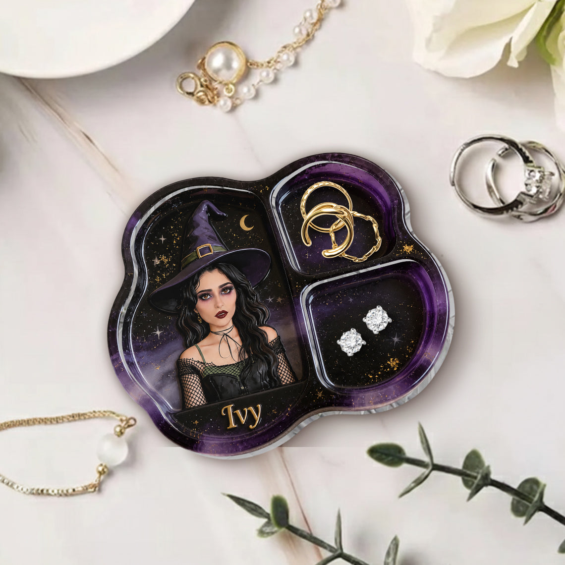 Enchanted - Personalized Witch Catch-All Tray