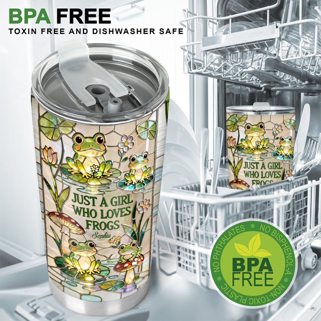 Just A Girl Who Loves Frogs - Personalized Frog Tumbler