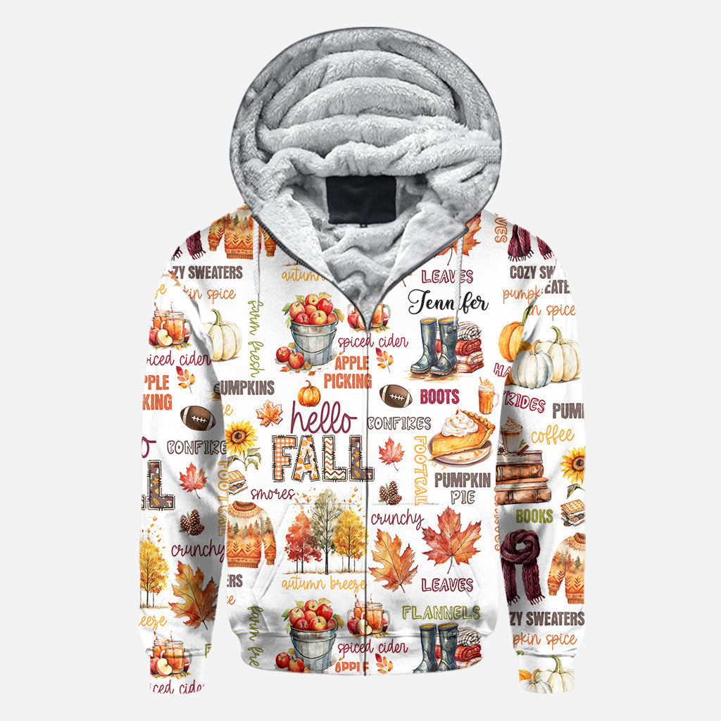 Hello Fall - Personalized Autumn All Over Shirt