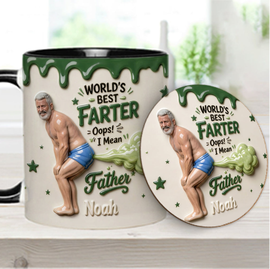 Best Farter Ever - Personalized Father Accent Mug & Coaster