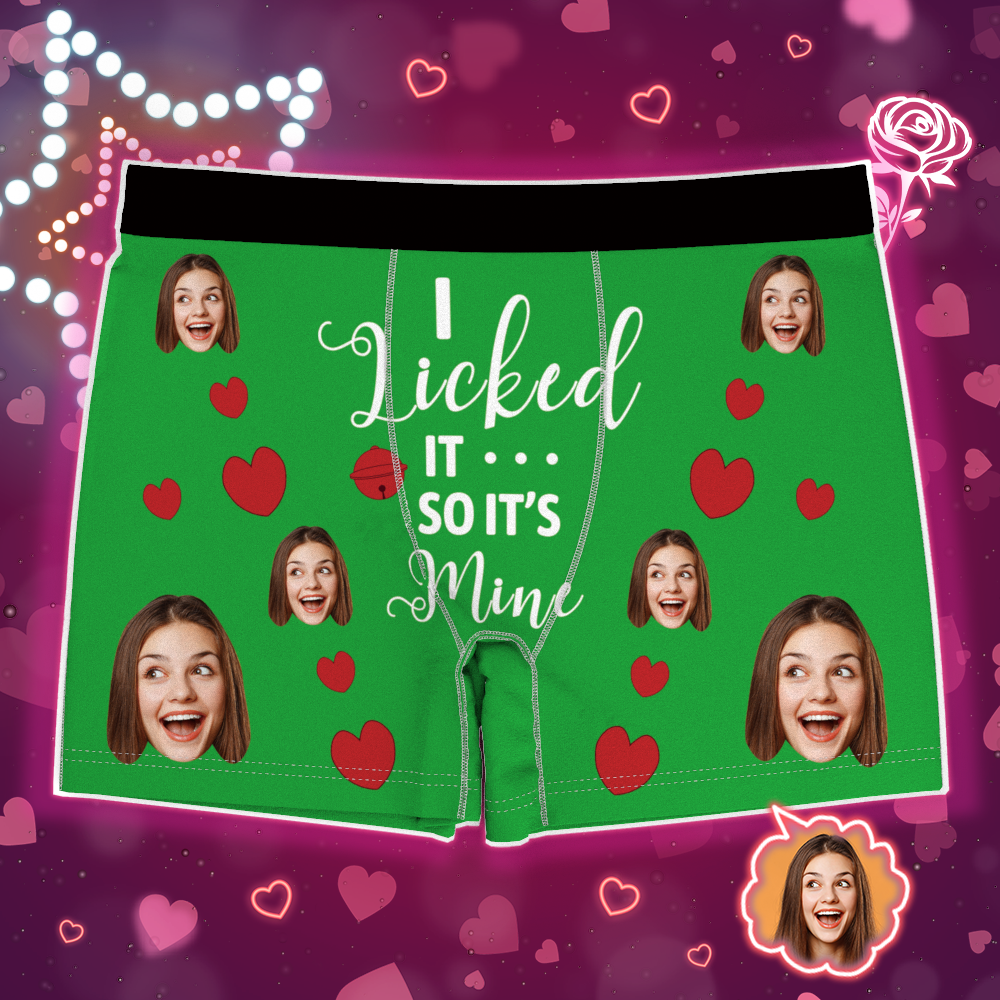 It's Mine Custom Wife Or Girlfriend Face Boxers AR View - Personalized Couple Men's boxer briefs