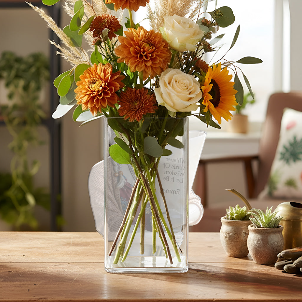 Be A Sunflower - Personalized Hippie Acrylic Flower Vase