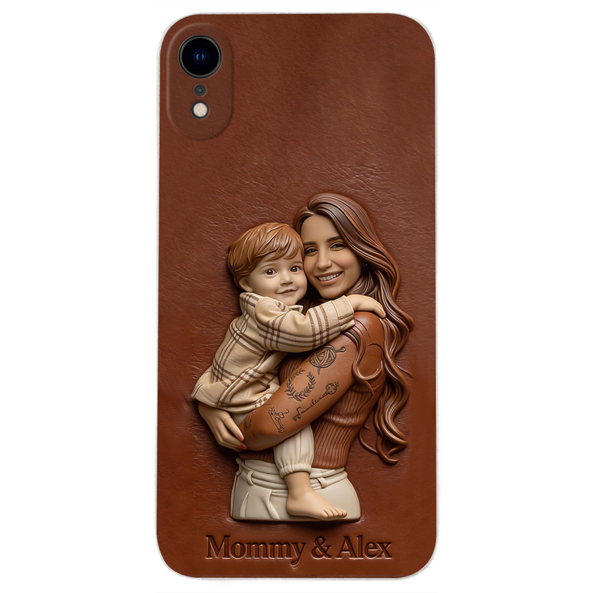 Custom Any Photo Gift For Mom, Grandma - Personalized Mother Leather Phone Case