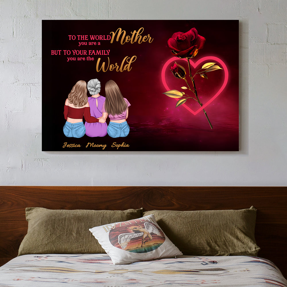 Personalized Mother's Day Poster | Loving Embrace Design - Custom Canvas & Gift Options