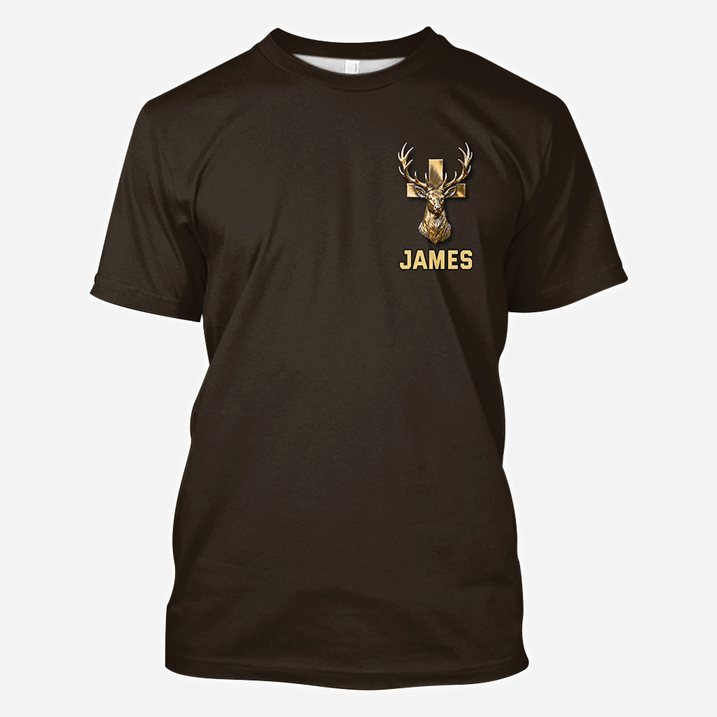 I've Got Hunting In My Veins And Jesus In My Heart - Personalized Hunting All Over Shirt