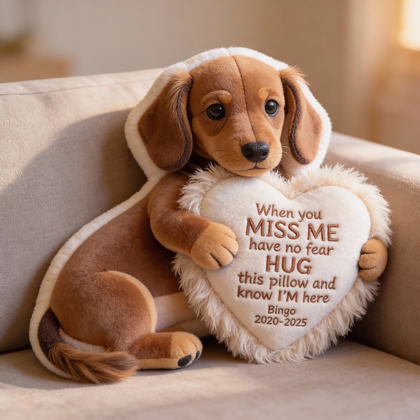 Custom Ragdoll Cat Memorial Heart Pillow - Personalized Pet Loss Keepsake Hug Cushion - Sentimental Bereavement Gift for Cat Lovers