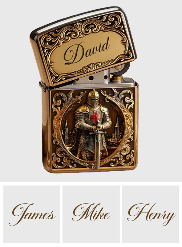 Knight Of God - Personalized Christian Lighter