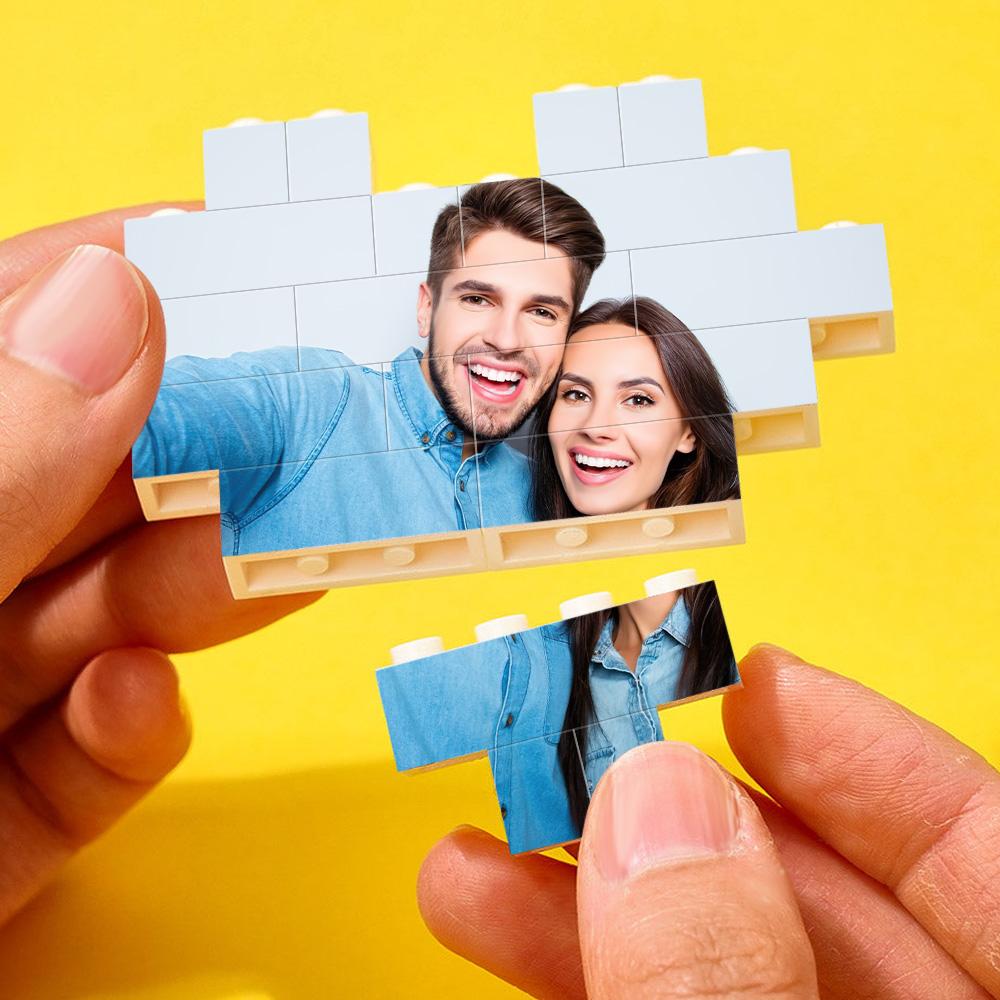 I Love You Forever - Personalized Couple Photo Heart Puzzle