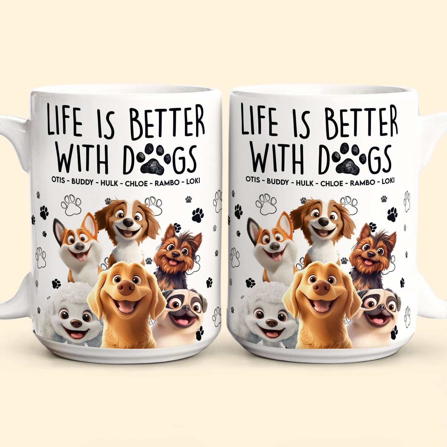 Adorable Dog-Themed Ceramic Mug, Adding Warmth and Joy to Your Day
